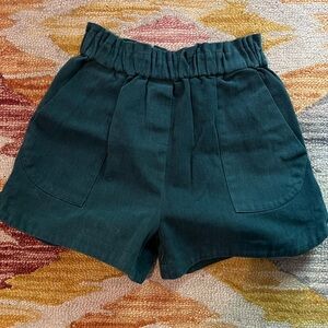 FRNCH High Waist Green Shorts Relaxed Fit